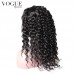 Virgin Human Hair Brazilian Deep Wave Glueless Lace Front Wig With Baby Hair 